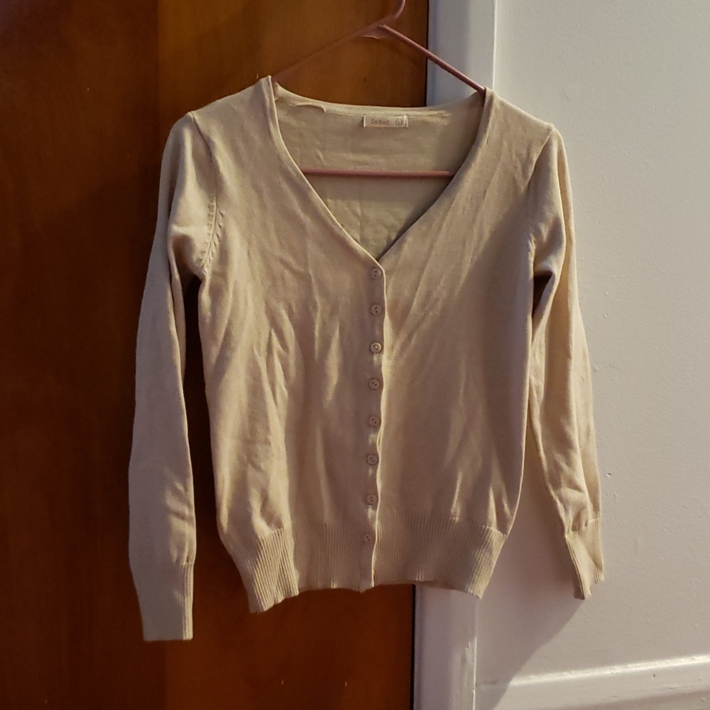 Tan cardigan
